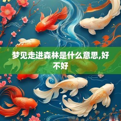 梦见走进森林是什么意思,好不好