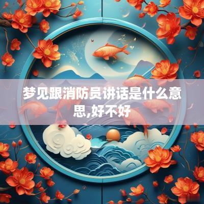 梦见跟消防员讲话是什么意思,好不好