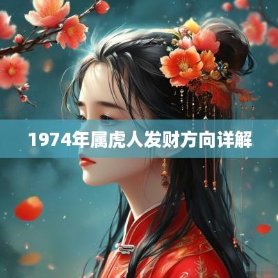 1974年属虎人发财方向详解