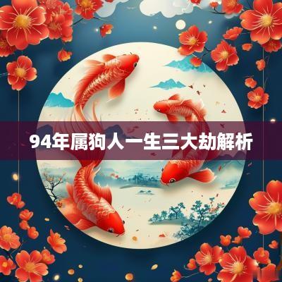 94年属狗人一生三大劫解析