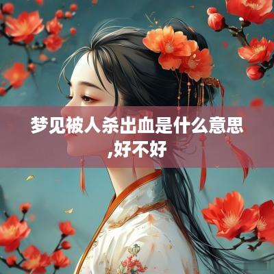 梦见被人杀出血是什么意思,好不好