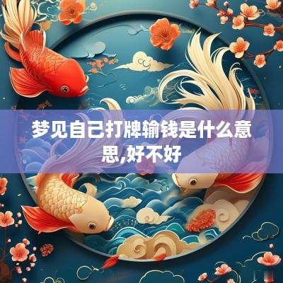 梦见自己打牌输钱是什么意思,好不好