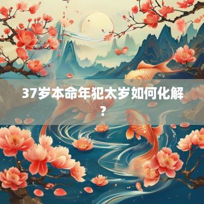 37岁本命年犯太岁如何化解？