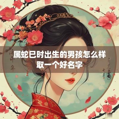 属蛇巳时出生的男孩怎么样取一个好名字