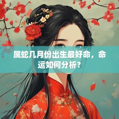 属蛇几月份出生最好命，命运如何分析？