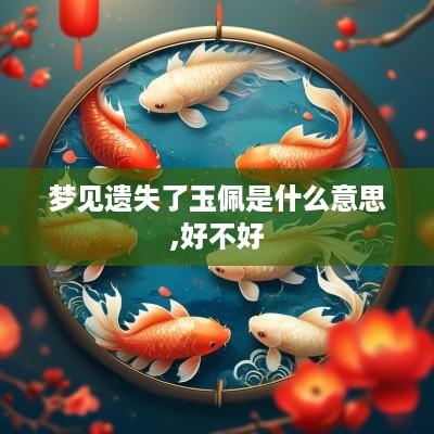 梦见遗失了玉佩是什么意思,好不好