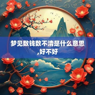梦见数钱数不清是什么意思,好不好