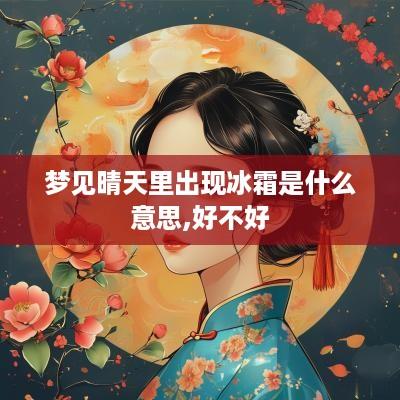 梦见晴天里出现冰霜是什么意思,好不好