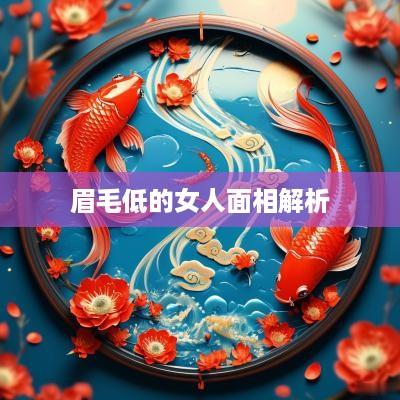 眉毛低的女人面相解析