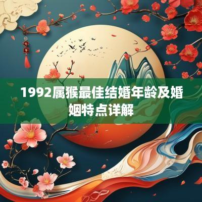 1992属猴最佳结婚年龄及婚姻特点详解