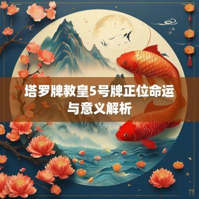 塔罗牌教皇5号牌正位命运与意义解析