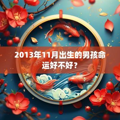 2013年11月出生的男孩命运好不好？