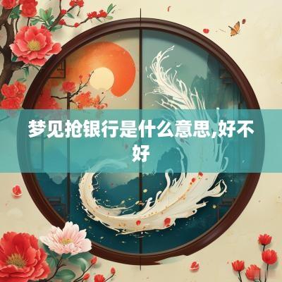 梦见抢银行是什么意思,好不好