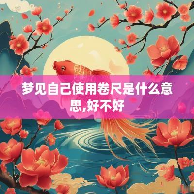 梦见自己使用卷尺是什么意思,好不好