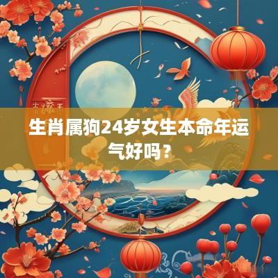 生肖属狗24岁女生本命年运气好吗？