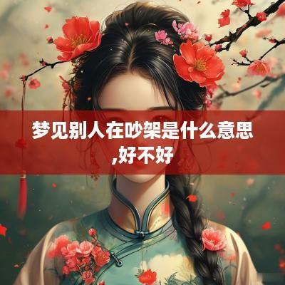 梦见别人在吵架是什么意思,好不好