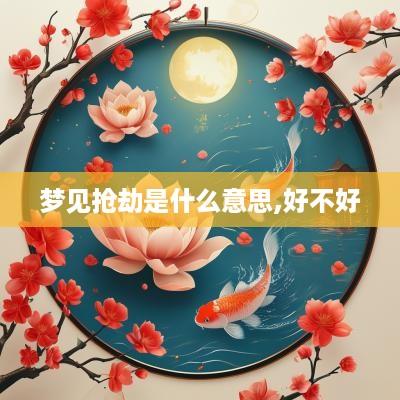 梦见抢劫是什么意思,好不好