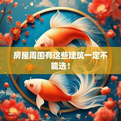 房屋周围有这些建筑一定不能选！