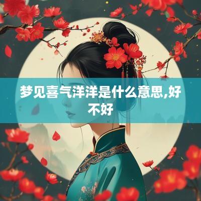 梦见喜气洋洋是什么意思,好不好