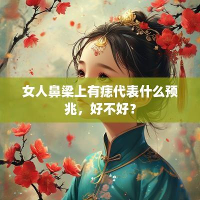女人鼻梁上有痣代表什么预兆，好不好？