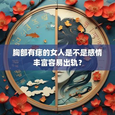 胸部有痣的女人是不是感情丰富容易出轨？