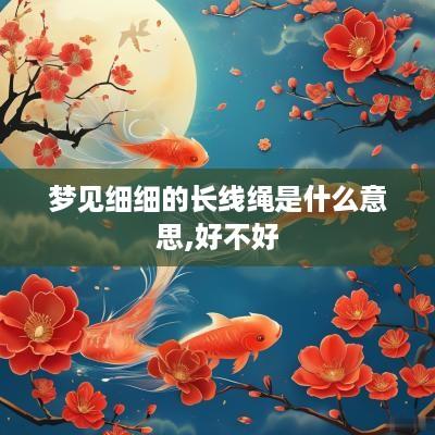 梦见细细的长线绳是什么意思,好不好