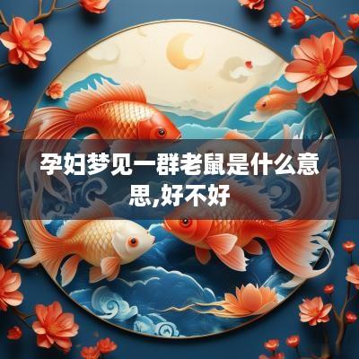孕妇梦见一群老鼠是什么意思,好不好