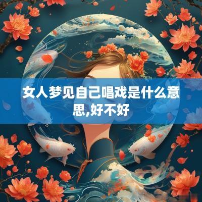 女人梦见自己唱戏是什么意思,好不好