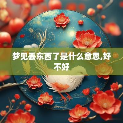 梦见丢东西了是什么意思,好不好