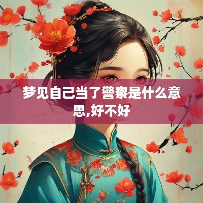 梦见自己当了警察是什么意思,好不好