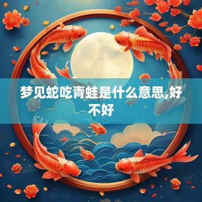 梦见蛇吃青蛙是什么意思,好不好