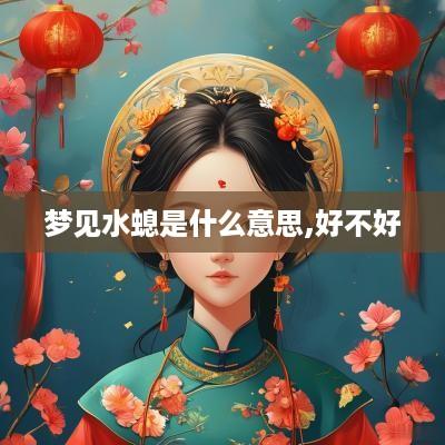 梦见水螅是什么意思,好不好
