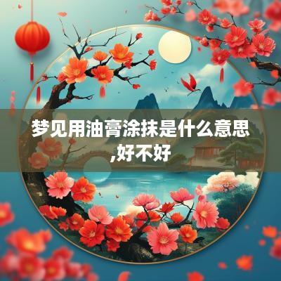 梦见用油膏涂抹是什么意思,好不好
