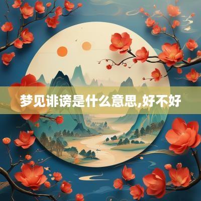 梦见诽谤是什么意思,好不好