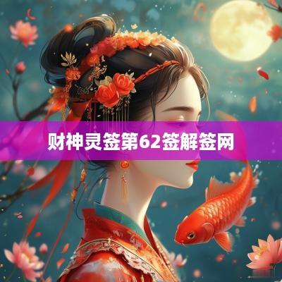 财神灵签第62签解签网