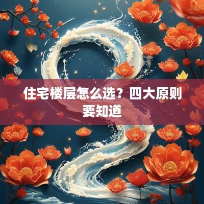 住宅楼层怎么选？四大原则要知道