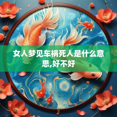 女人梦见车祸死人是什么意思,好不好