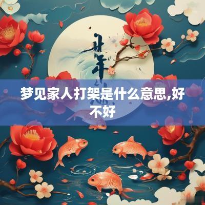 梦见家人打架是什么意思,好不好