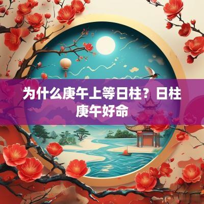 为什么庚午上等日柱？日柱庚午好命