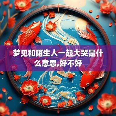 梦见和陌生人一起大哭是什么意思,好不好