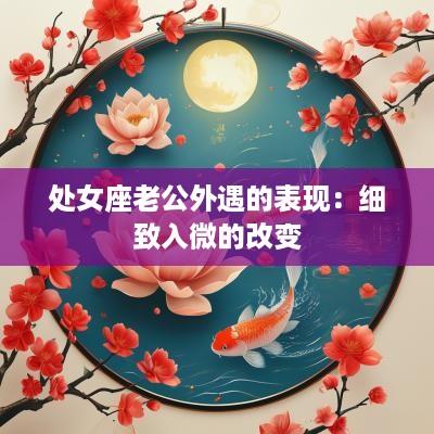 处女座老公外遇的表现：细致入微的改变