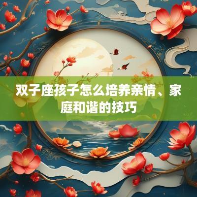双子座孩子怎么培养亲情、家庭和谐的技巧