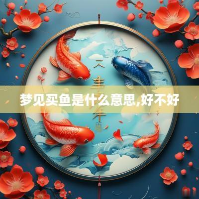 梦见买鱼是什么意思,好不好