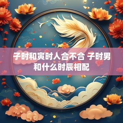 子时和寅时人合不合 子时男和什么时辰相配