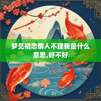 梦见初恋情人不理我是什么意思,好不好