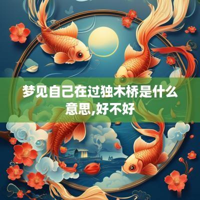 梦见自己在过独木桥是什么意思,好不好