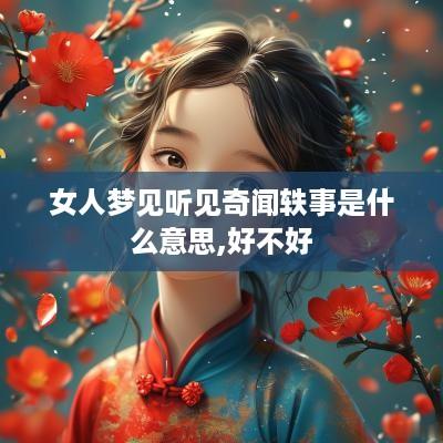 女人梦见听见奇闻轶事是什么意思,好不好