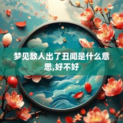 梦见敌人出了丑闻是什么意思,好不好