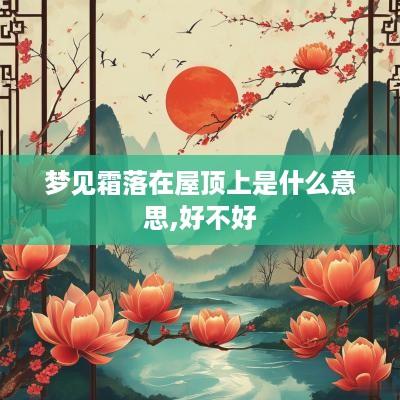 梦见霜落在屋顶上是什么意思,好不好