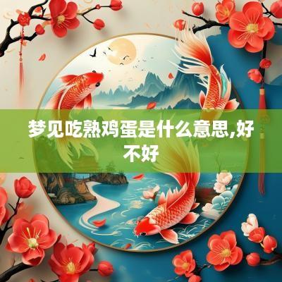 梦见吃熟鸡蛋是什么意思,好不好